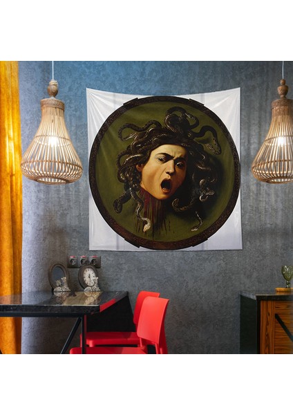 Medusa Tablosu Duvar Örtüsü - 135 cm x 135 cm