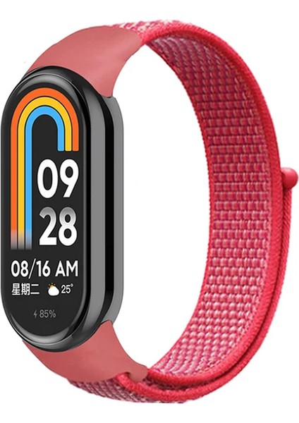 Xiaomi Mi Band 8 Için Esnek Hasır Örgü Kordon Kayış - FC429