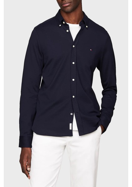 Tommy Hilfiger Organik Pamuklu Slim Fit Gömlek Erkek Gömlek MW0MW30675 Dw5