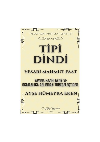 Tipi Dindi - Yesari Mahmut Esat