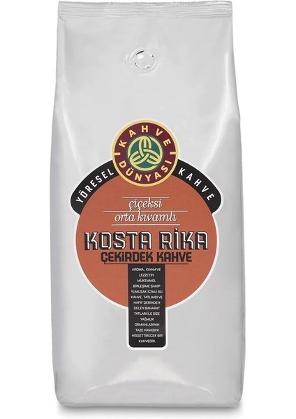 Kosta Rika Kavrulmuş Çekirdek Kahve 1kg