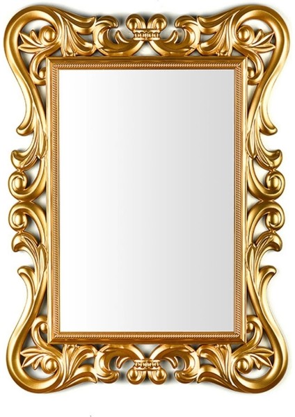 Dekoratif Küçük Kare Ayna Gold 54*67