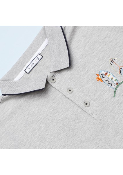 Erkek Çocuk Kısa Kol Polo Yaka T-Shirt - 16858 - Melanj fiyatları