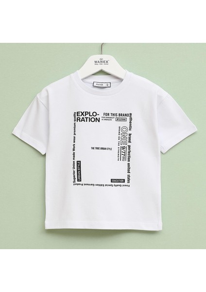 Erkek Çocuk Kısa Kol T-Shirt - 16770 - Beyaz