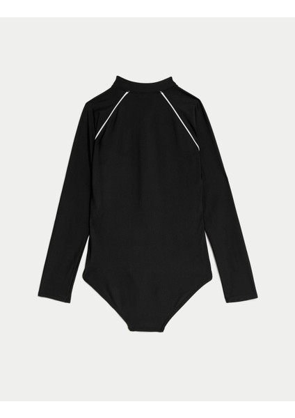 Fermuar Detaylı Uzun Kollu Mayo (6-16 Yaş) fiyatları