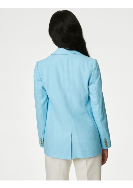 Marks & Spencer Tailored Fit Keten Blazer Ceket