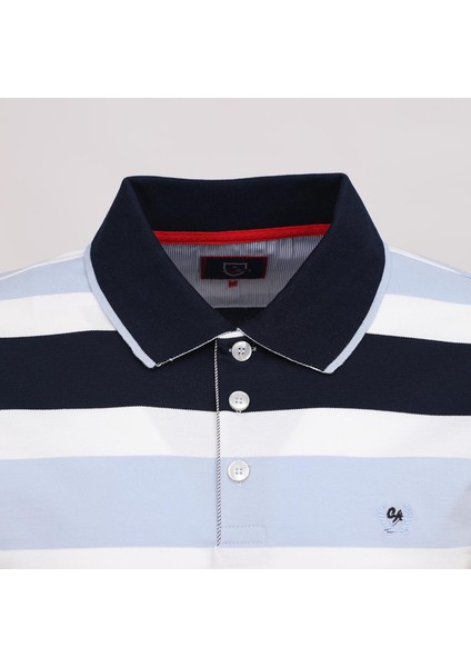 Erkek Kısa Kol Polo Yaka Çizgili T-Shirt - Czt-159 - Lacivert - Mavi fiyatları