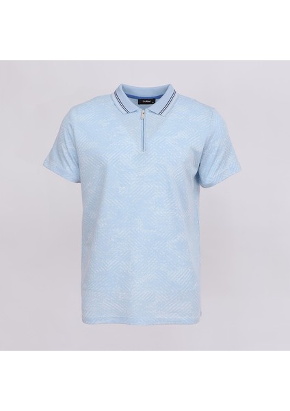 Erkek Kısa Kol Polo Yaka Baskılı Tişört DJS-274 -