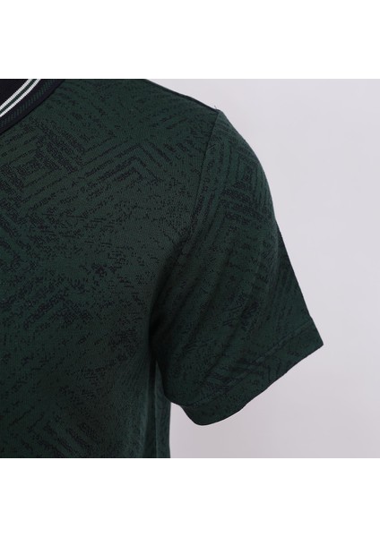 Erkek Kısa Kol Polo Yaka Baskılı T-Shirt - Djs-274 - Nefti modelleri