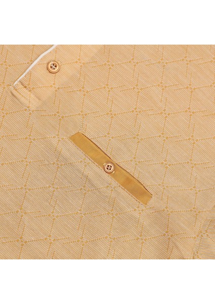 Erkek Kısa Kol Düğmeli Polo Yaka T-Shirt - Djs-276 - Safran modelleri