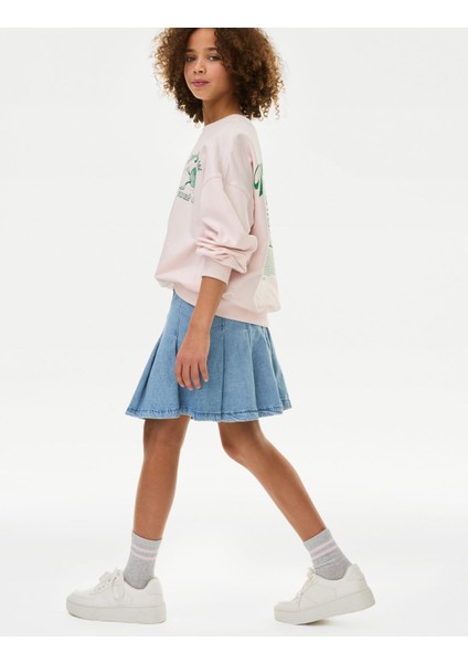 Pileli Denim Etek (6-16 Yaş) fiyatları