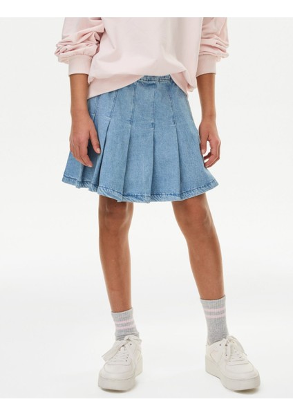 Pileli Denim Etek (6-16 Yaş) modelleri