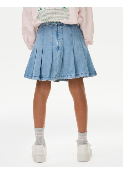 Pileli Denim Etek (6-16 Yaş) fırsatları