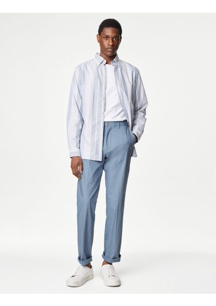 Marks & Spencer Regular Fit Keten Chino Pantolon