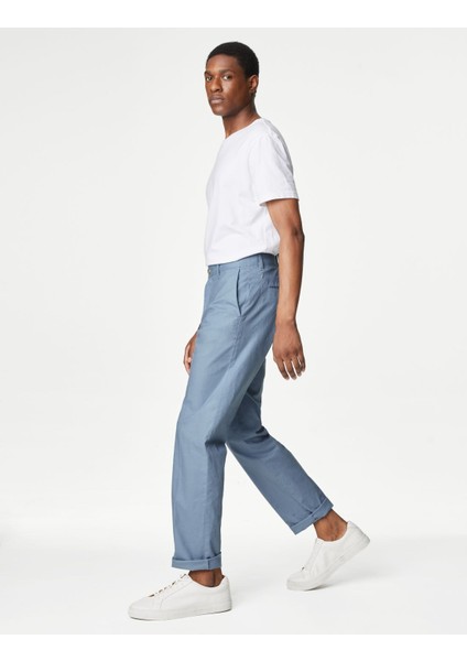 Marks & Spencer Regular Fit Keten Chino Pantolon