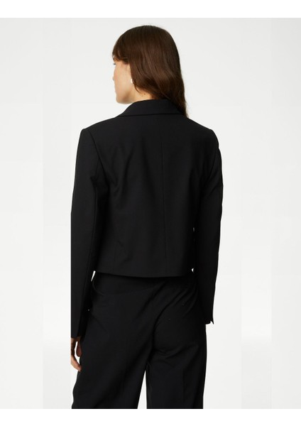Tailored Fit Crop Yün Blazer Ceket fırsatları