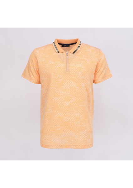 Erkek Kısa Kol Polo Yaka Baskılı Tişört DJS-274 -