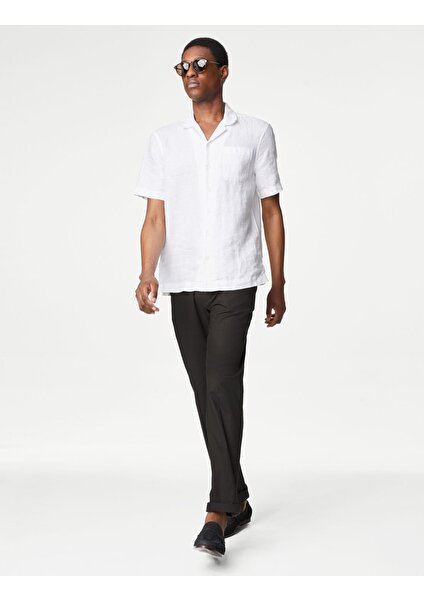 Marks & Spencer Regular Fit Keten Chino Pantolon