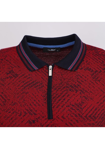 Erkek Kısa Kol Polo Yaka Baskılı T-Shirt - Djs-274 - Kırmızı fiyatları