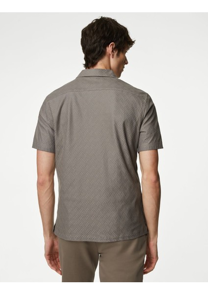 Saf Pamuklu Kısa Kollu Örme Gömlek modelleri