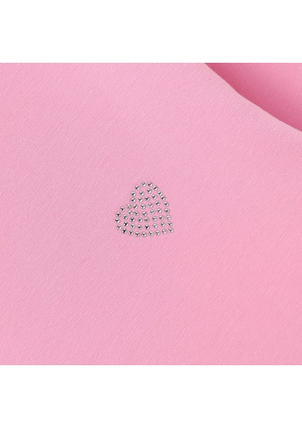 Kız Çocuk Uzun Kol Şardonlu Sweat - 31898 - Pembe