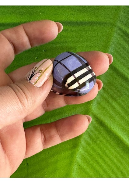 El Yapmı Kemik Ekose Kadın Yüzük Parmak Ölçü 21 cm