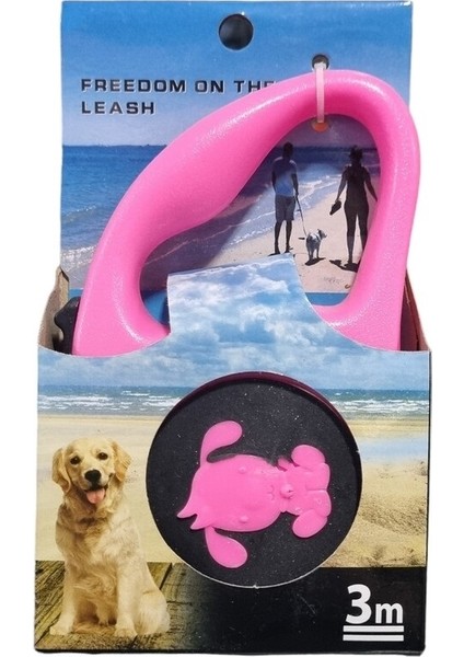 Kedi ve Köpek Otomatik Tasma Uzatma 3 Metre Max: 10 kg - Mor