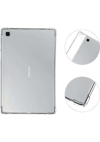 Samsung Galaxy Tab A7 10.4 Antishock Köşe Korumalı Şeffaf Shockproof Esnek Kılıf