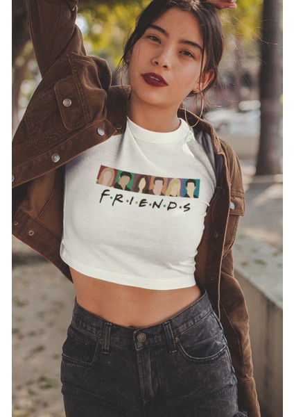 Friends Baskılı Crop Top, Kadın Friends Dizi Baskılı Crop Bluz fiyatları