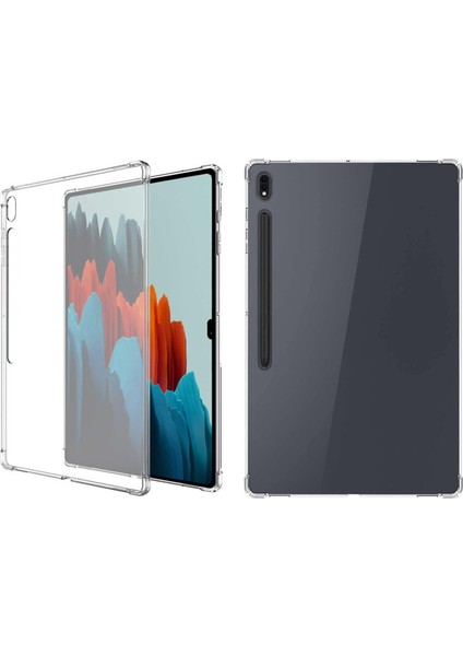 Samsung Galaxy Tab S7 Antishock Köşe Korumalı Şeffaf Shockproof Esnek Kılıf Sm- T870 T875 T878 modelleri