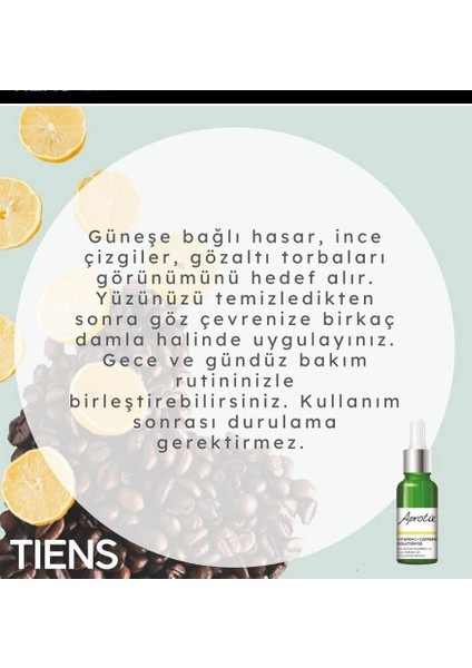 Tiens Gta Aprotie Göz Çevresi Serum Vitamin C Kafein %5