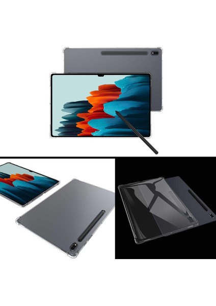 Samsung Galaxy Tab S8 Plus 2022 Antishock Köşe Korumalı Şeffaf Shockproof Esnek Kılıf Sm- X800 X806