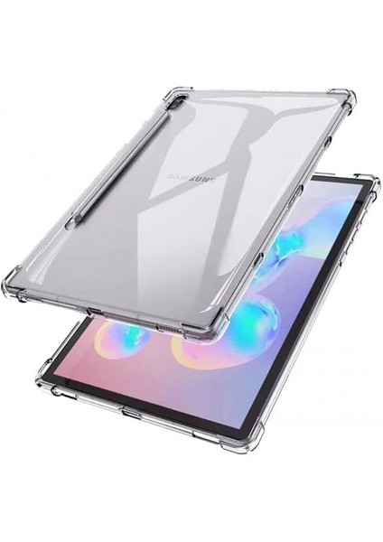 Samsung Galaxy Tab S7 Plus Antishock Köşe Korumalı Şeffaf Shockproof Esnek Kılıf ve Ekran Koruyucu Sm- T970 T975 T976 T978