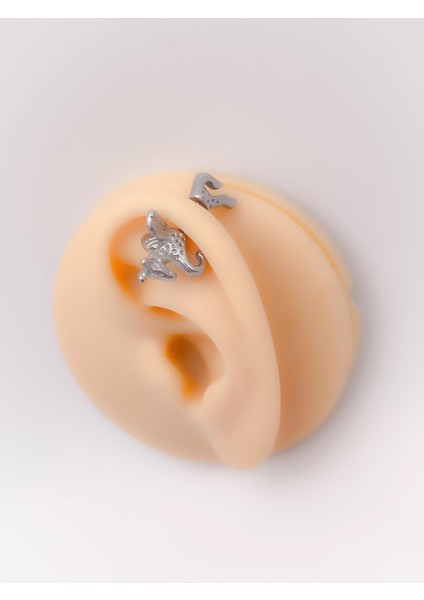 Cerrahi Çelik Piercing Pegasus Figürlü Kıkırdak Helix Tragus PIERCING(1ADET)