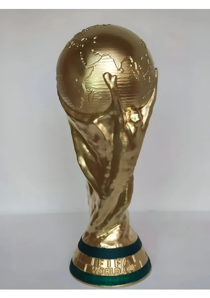 3D Layer Craft Fifa Worldcup Fifa Dünya Kupası Biblo Altın 25 cm Katar Dünya Kupası