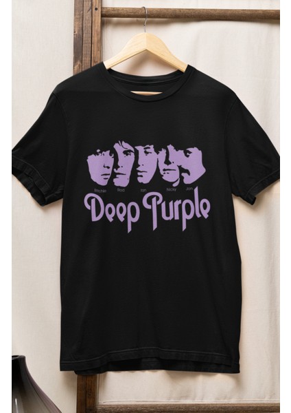 Deep Purple Baskılı Unisex T-Shirt Unisex Rock Metal Baskılı T-Shirt