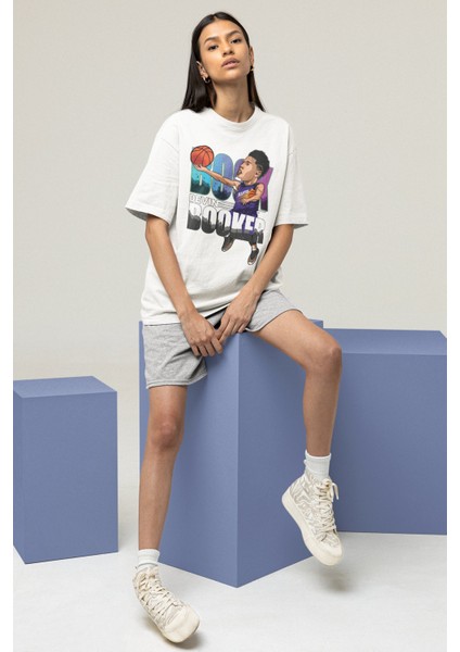 Unisex Devin Booker Baskılı T-Shirt Erkek-Kadın Basketbol Temalı T-Shirt fiyatları