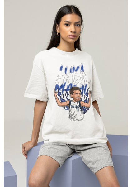 Unisex Luka Doncic Baskılı T-Shirt Erkek-Kadın Basketbol Temalı T-Shirt fiyatları