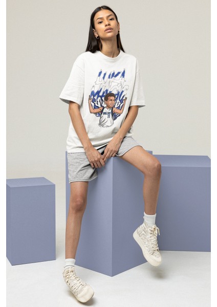 Unisex Luka Doncic Baskılı T-Shirt Erkek-Kadın Basketbol Temalı T-Shirt fırsatları
