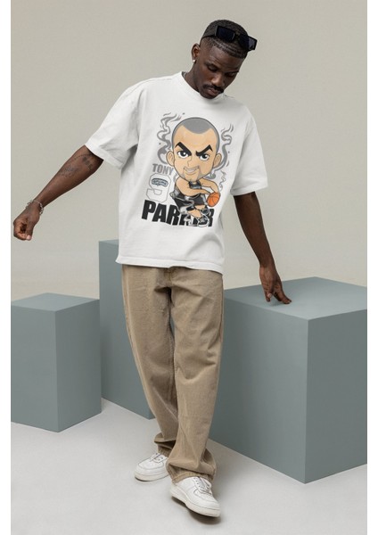 Unisex Tony Parker Baskılı T-Shirt Erkek-Kadın Basketbol Temalı T-Shirt modelleri