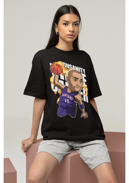 Unisex Vince Carter Baskılı T-Shirt Erkek-Kadın Basketbol Temalı T-Shirt fiyatları