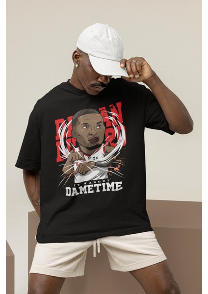 Unisex Damian Lillard Baskılı T-Shirt Erkek-Kadın Basketbol Temalı T-Shirt modelleri
