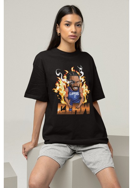 Unisex Kawhi Leonard Baskılı T-Shirt Erkek-Kadın Basketbol Temalı T-Shirt fiyatları