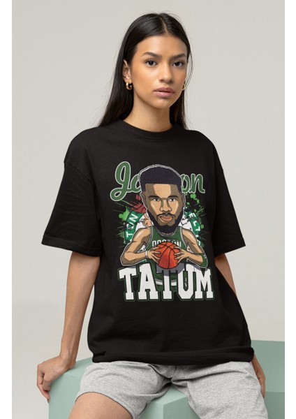 Unisex Jayson Tatum Baskılı T-Shirt Erkek-Kadın Basketbol Temalı T-Shirt fiyatları