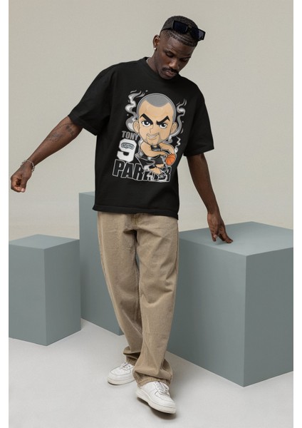 Unisex Tony Parker Baskılı T-Shirt Erkek-Kadın Basketbol Temalı T-Shirt modelleri