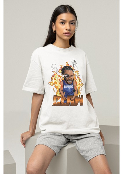 Unisex Kawhi Leonard Baskılı T-Shirt Erkek-Kadın Basketbol Temalı T-Shirt fiyatları