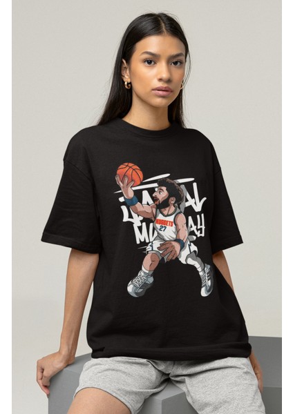 Unisex Jamal Murray Baskılı T-Shirt Erkek-Kadın Basketbol Temalı T-Shirt fiyatları