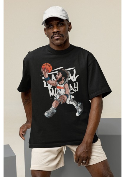 Unisex Jamal Murray Baskılı T-Shirt Erkek-Kadın Basketbol Temalı T-Shirt modelleri