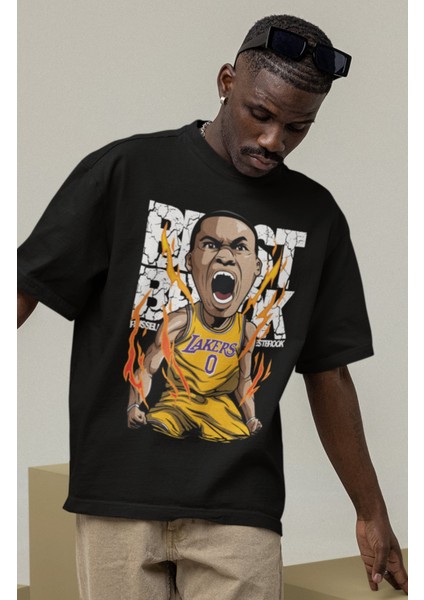 Unisex Russell Westbrook Baskılı T-Shirt Erkek-Kadın Basketbol Temalı T-Shirt modelleri