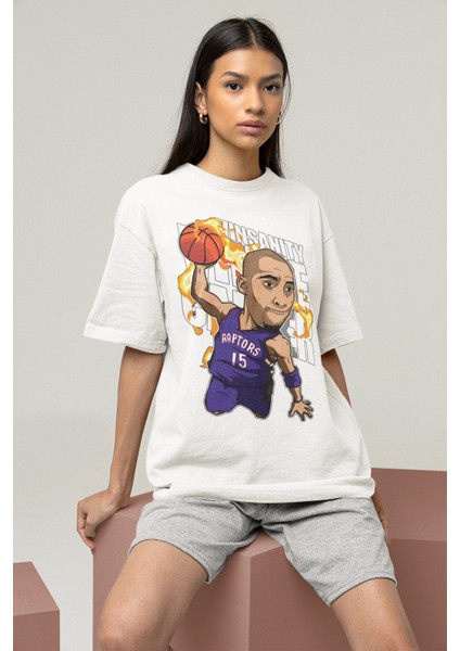 Unisex Vince Carter Baskılı T-Shirt Erkek-Kadın Basketbol Temalı T-Shirt fiyatları